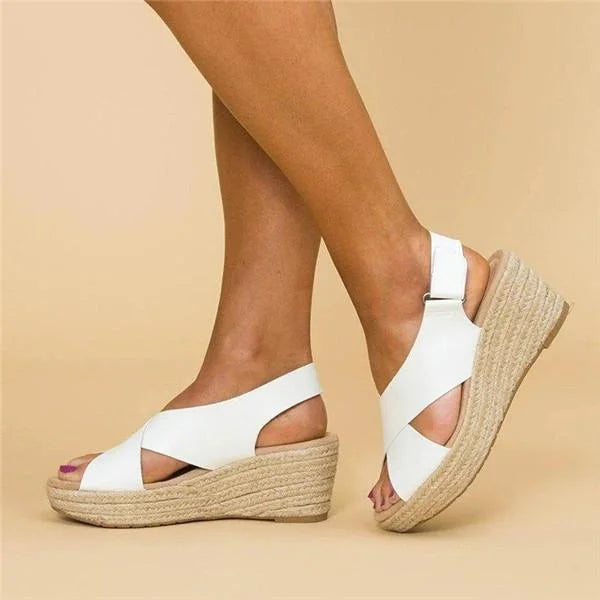 Bequeme orthopädische Keilabsatz Espadrilles Clara