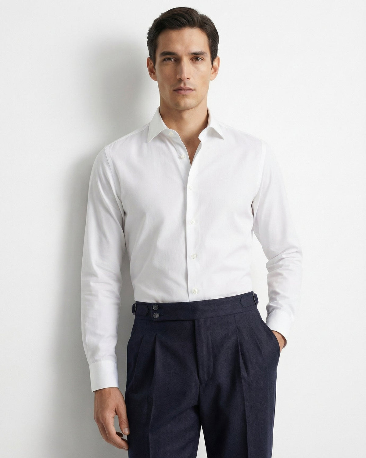Herren Bundfaltenhose mit Seitenversteller