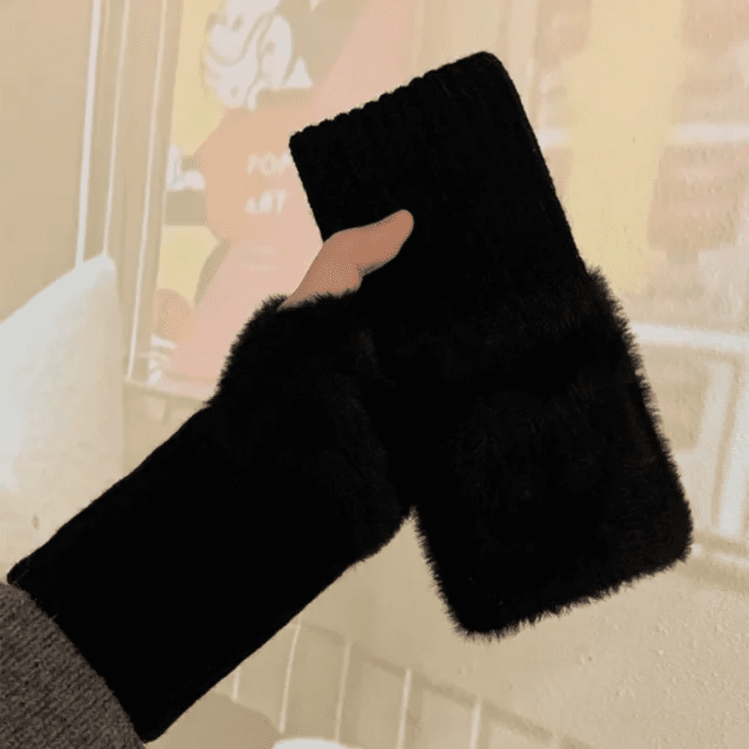 Damen fingerlose Handschuhe warm für den Winter
