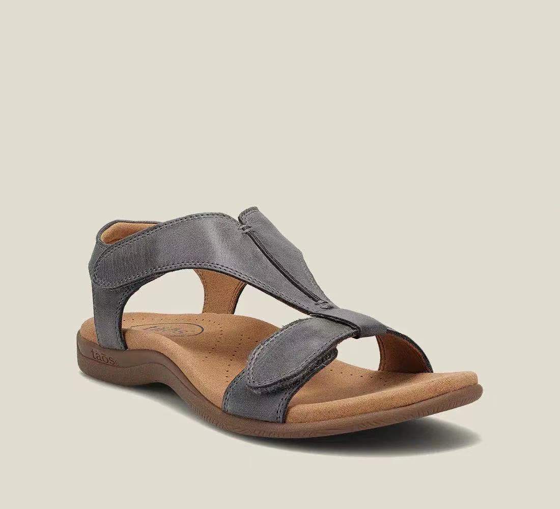 Damen Leder Sandalen mit Fußgewölbestütze für den Sommer