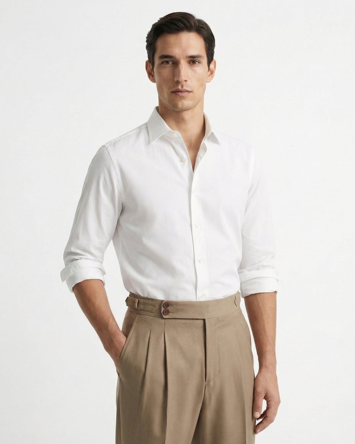 Herren Bundfaltenhose mit Seitenversteller