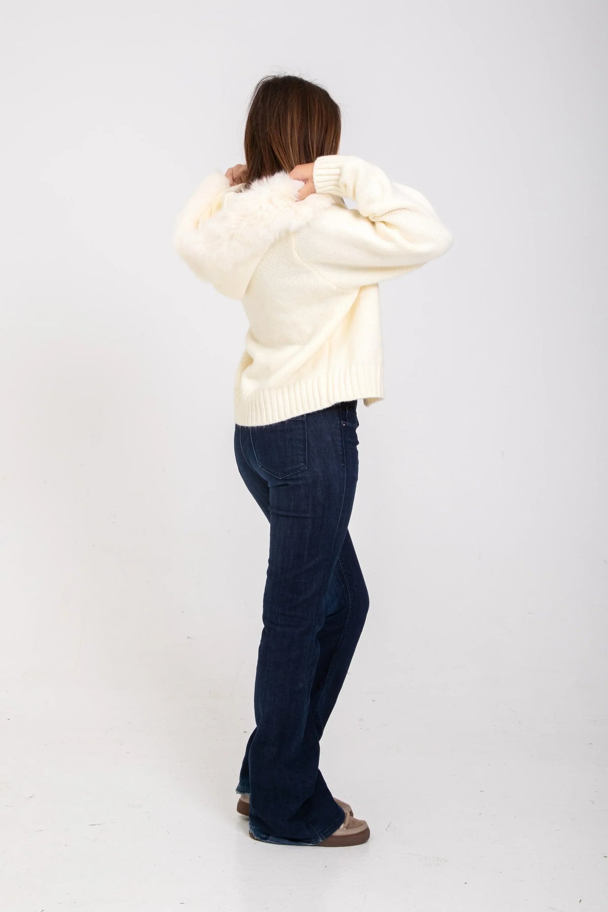 Damen Felljacke warm und kuschelig