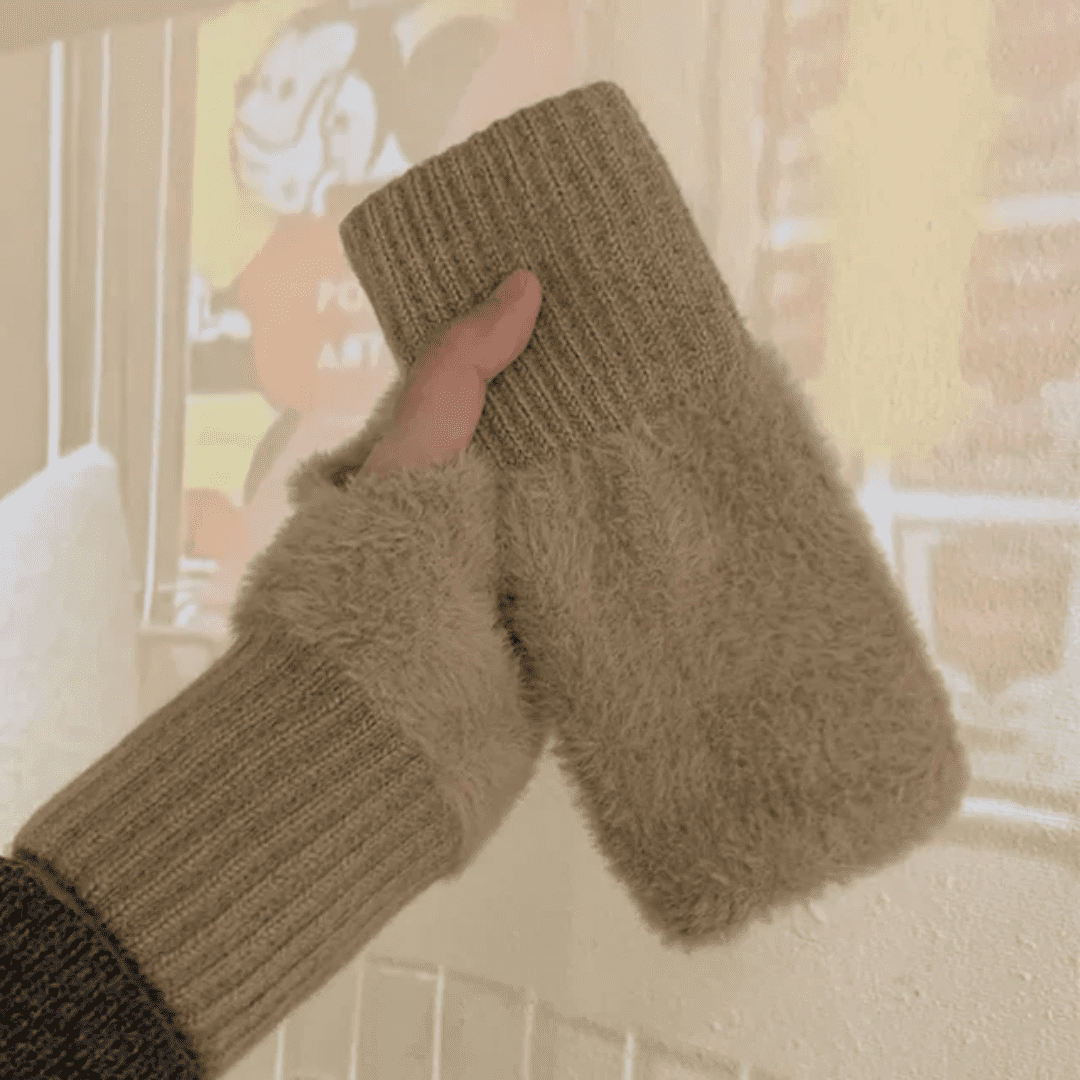 Damen fingerlose Handschuhe warm für den Winter