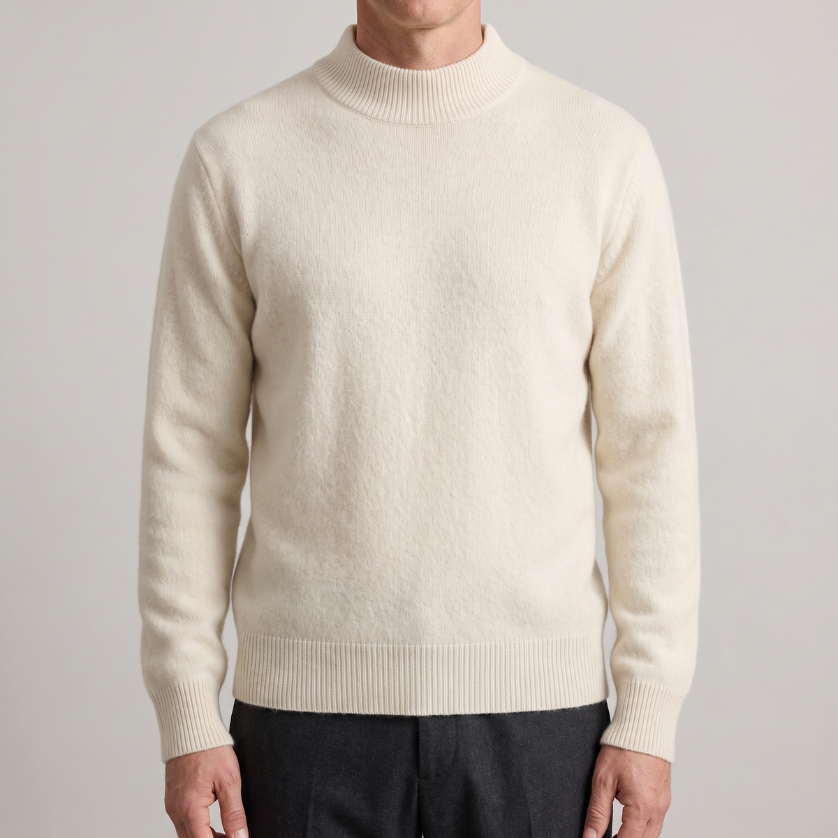 Damen Kaschmir Pullover mit Stehkragen warm und weich