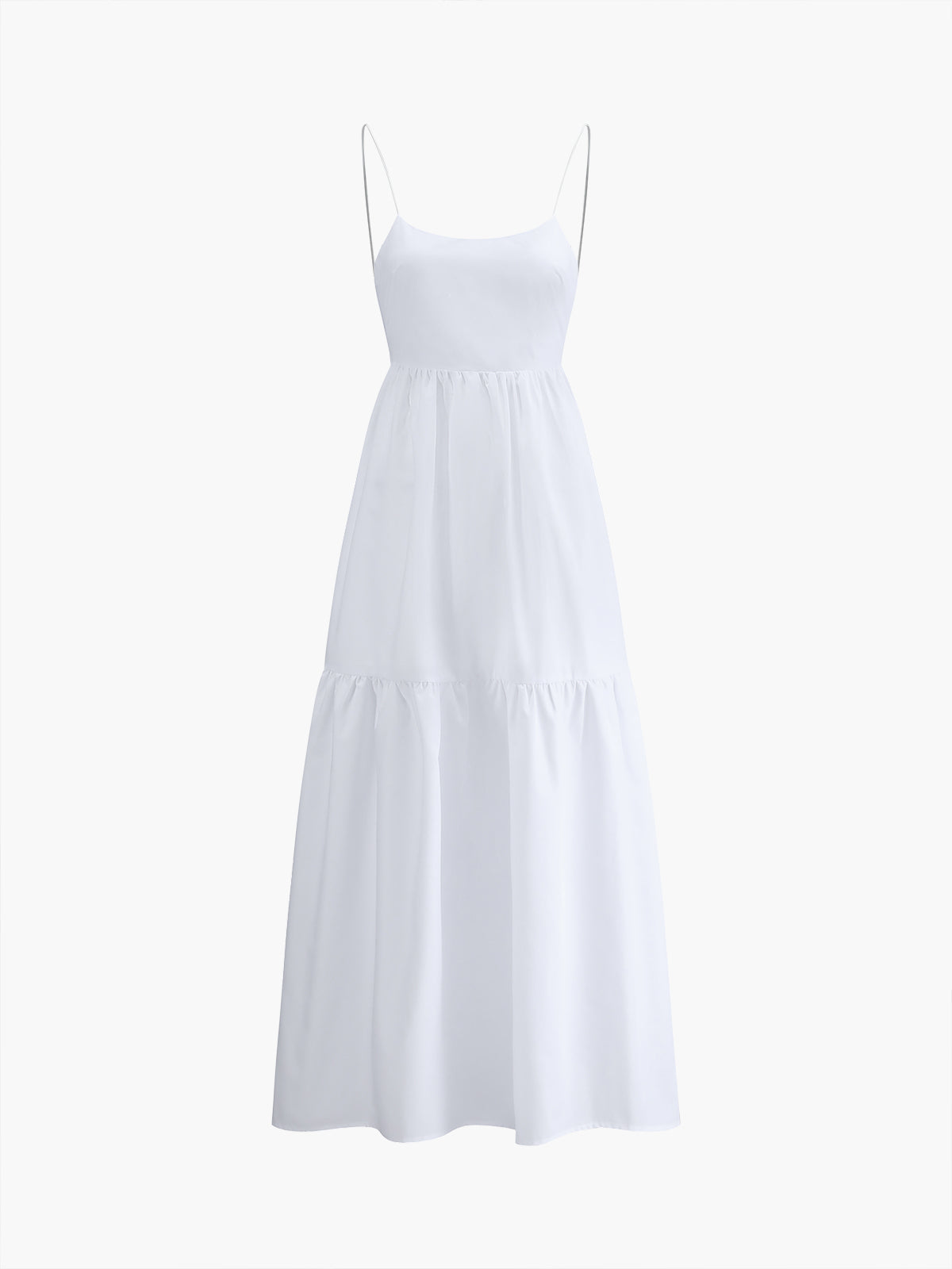 Unifarbenes rückenfreies Langkleid