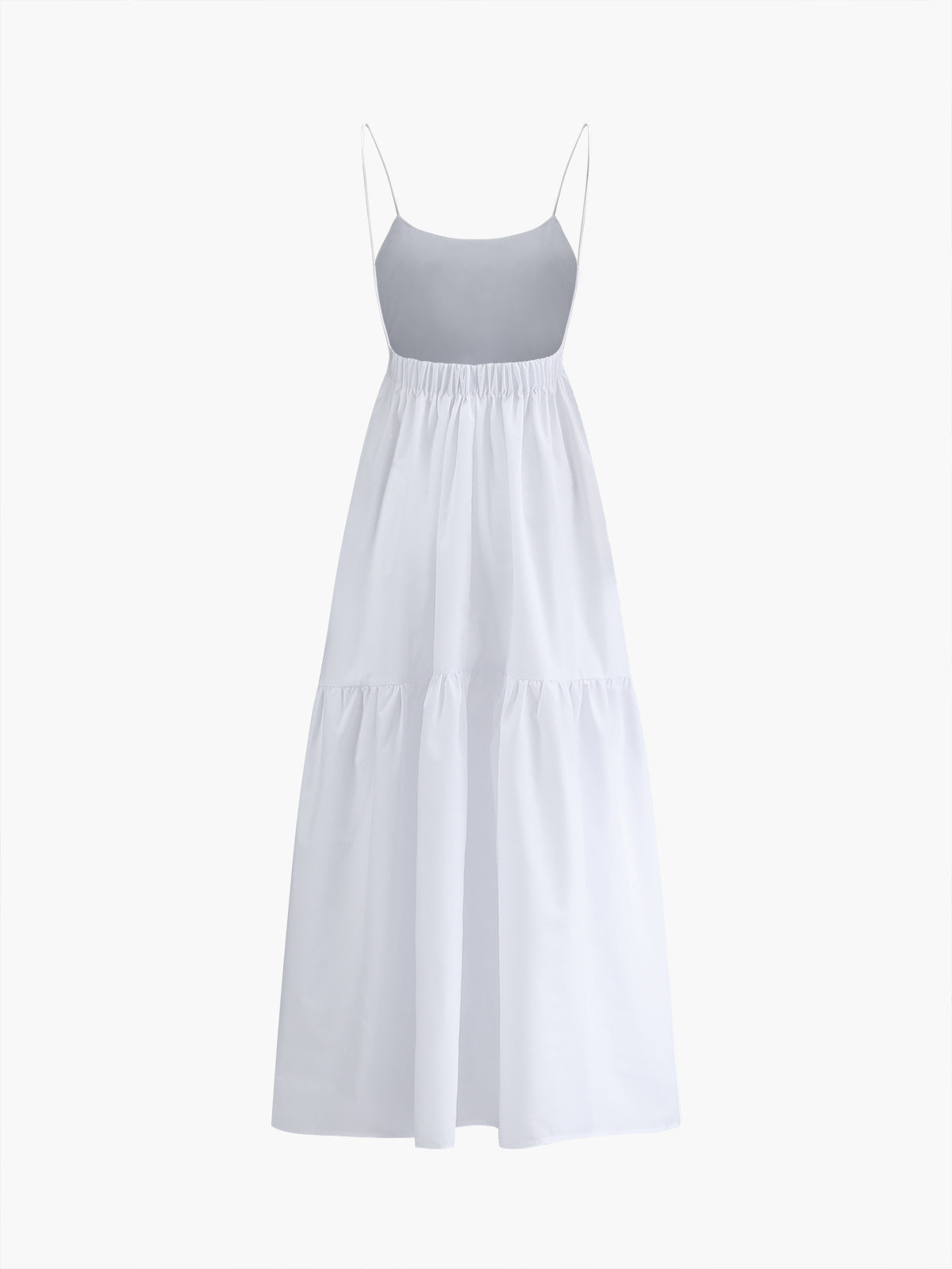 Unifarbenes rückenfreies Langkleid