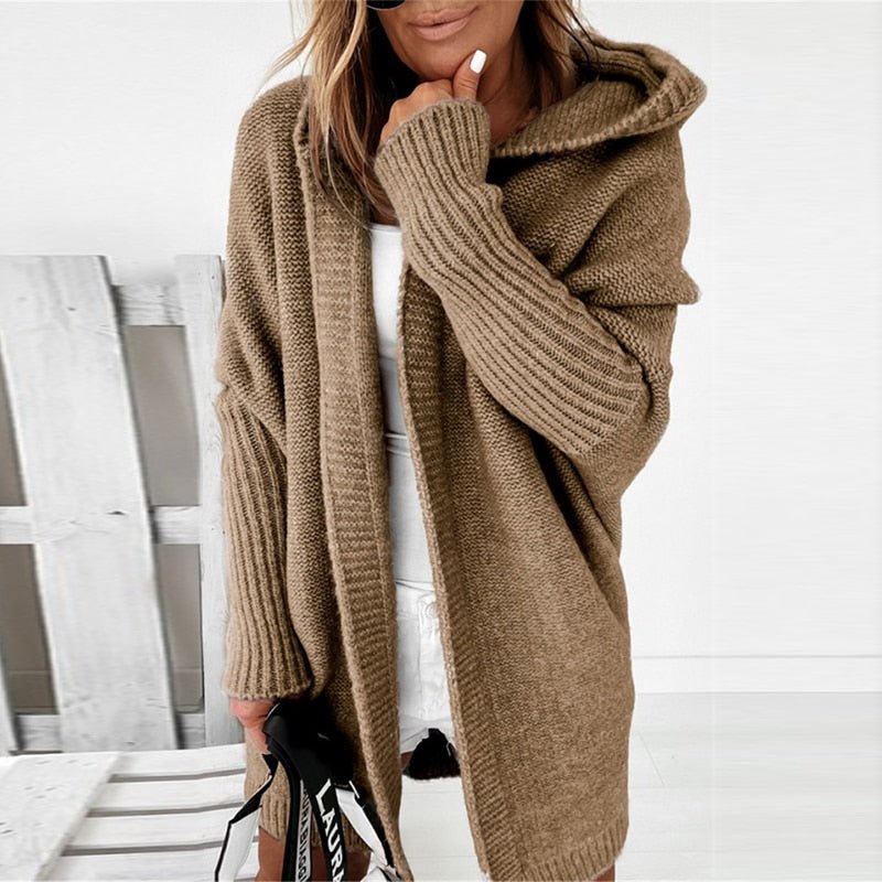 Damen kuscheliger Cardigan mit Kapuze