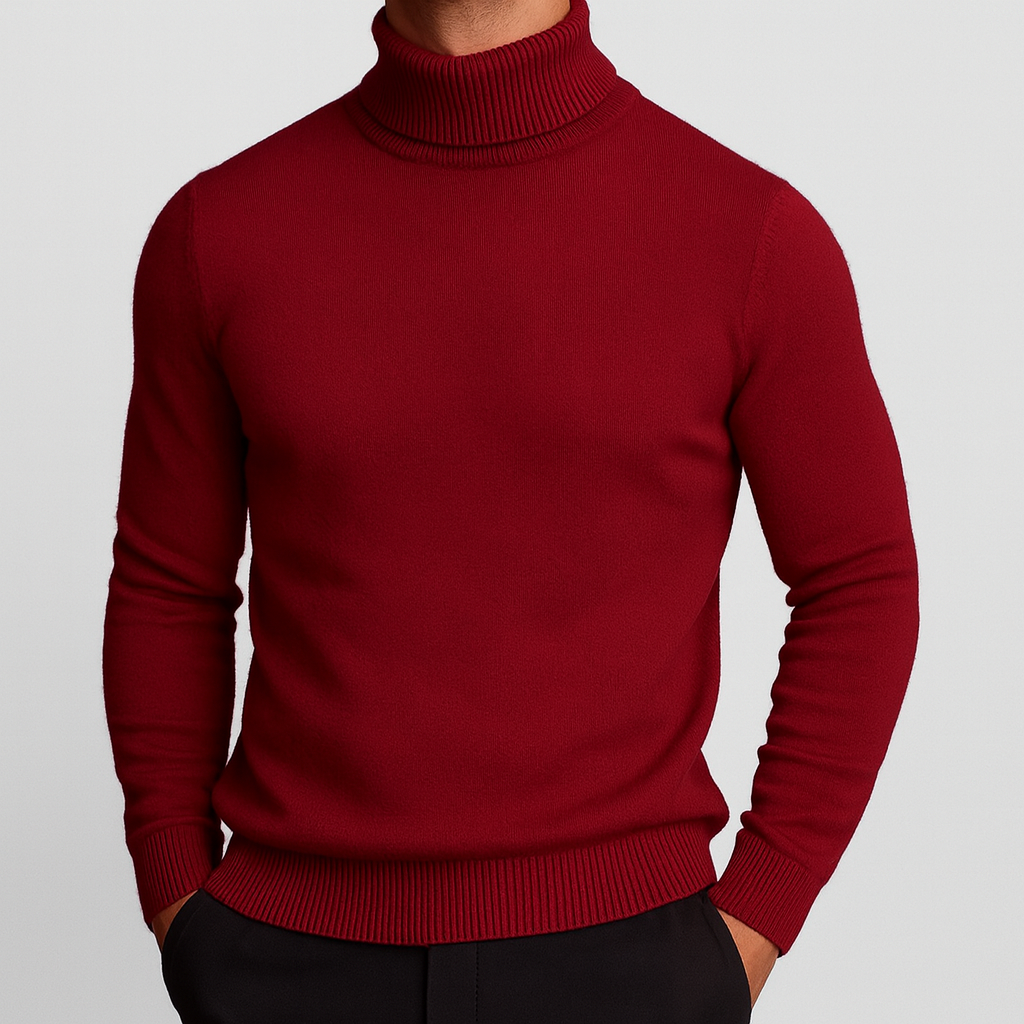 Herren Rollkragenpullover im Feinstrick