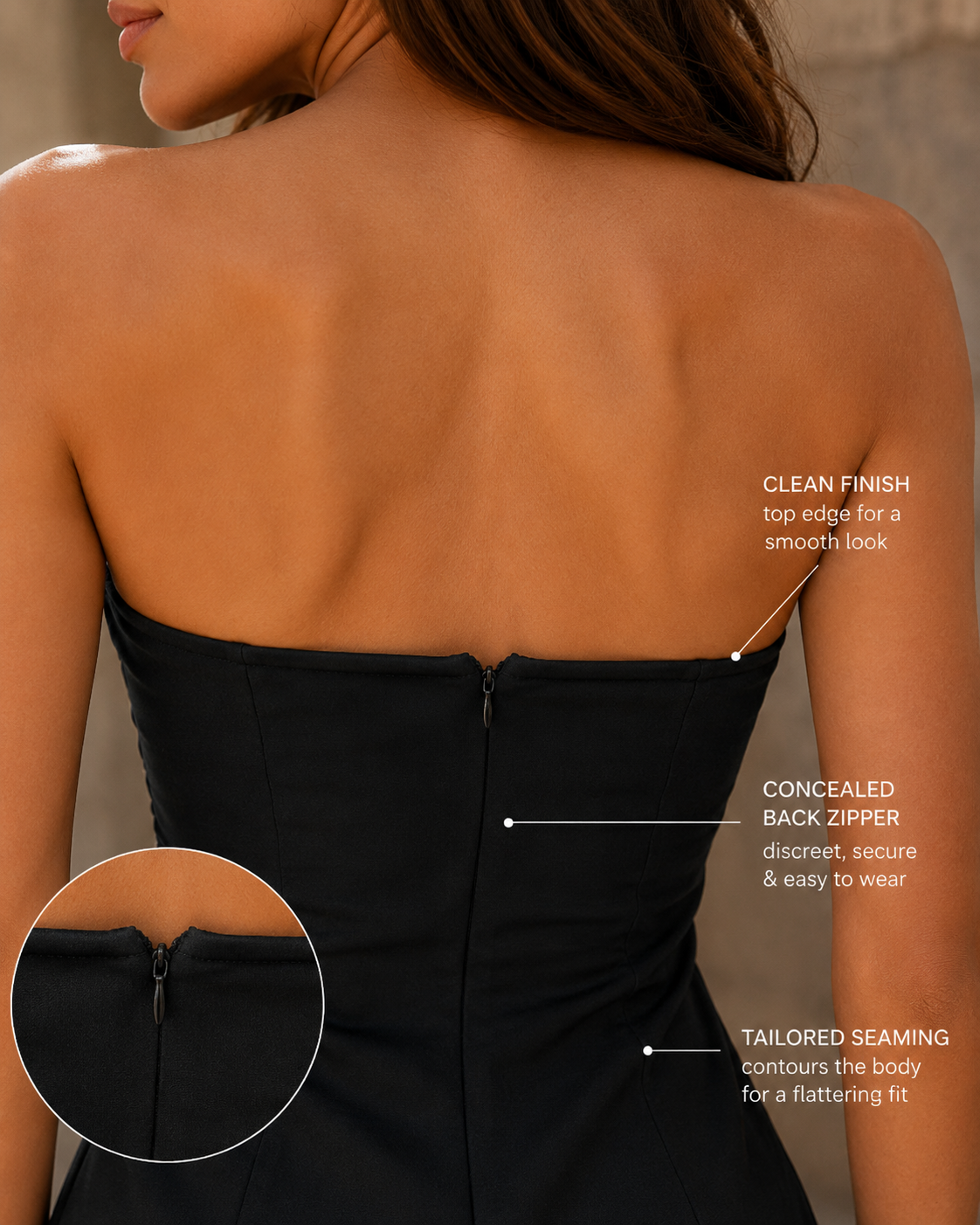 Nova | Strapless Minikleid Oberteil Lumina