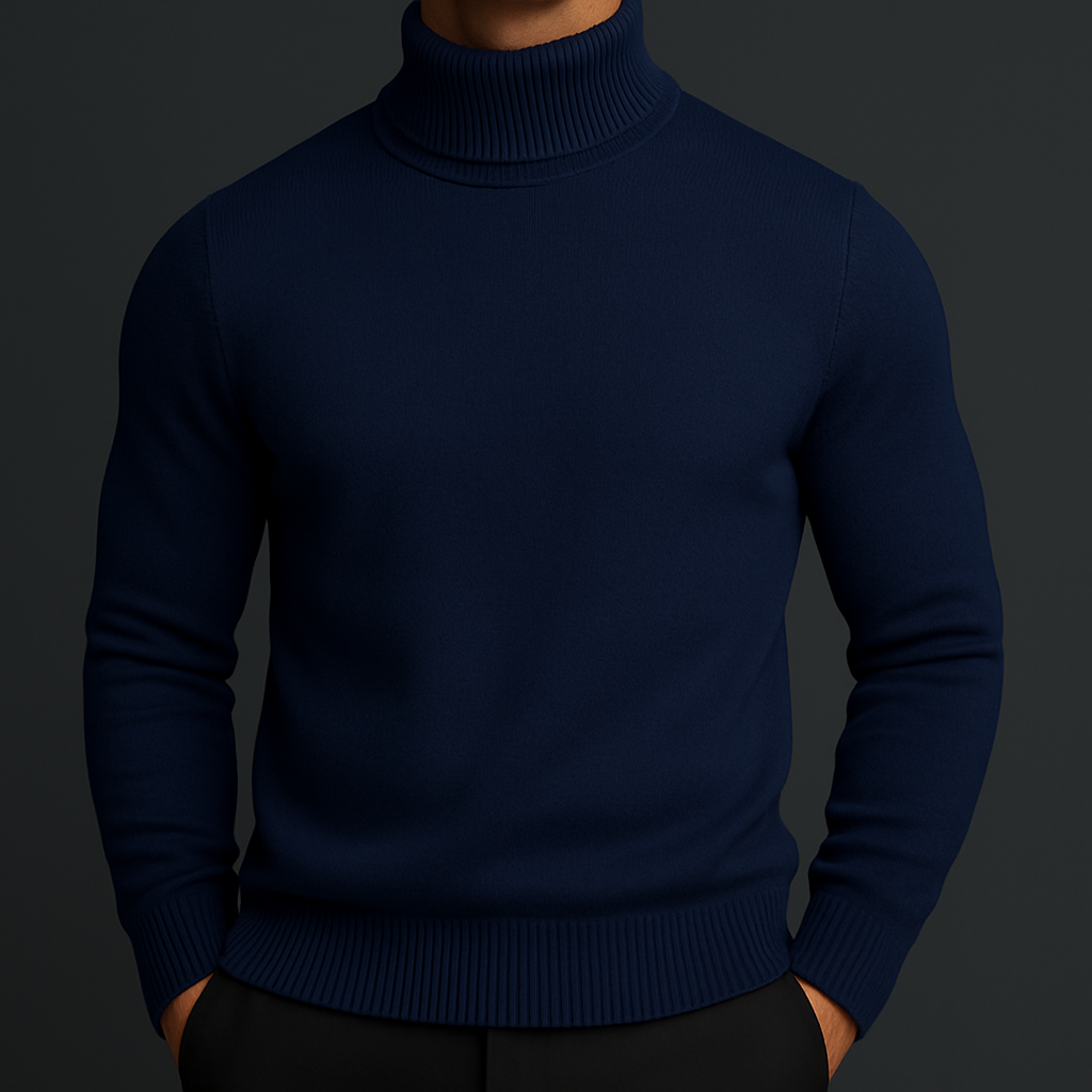 Herren Rollkragenpullover im Feinstrick