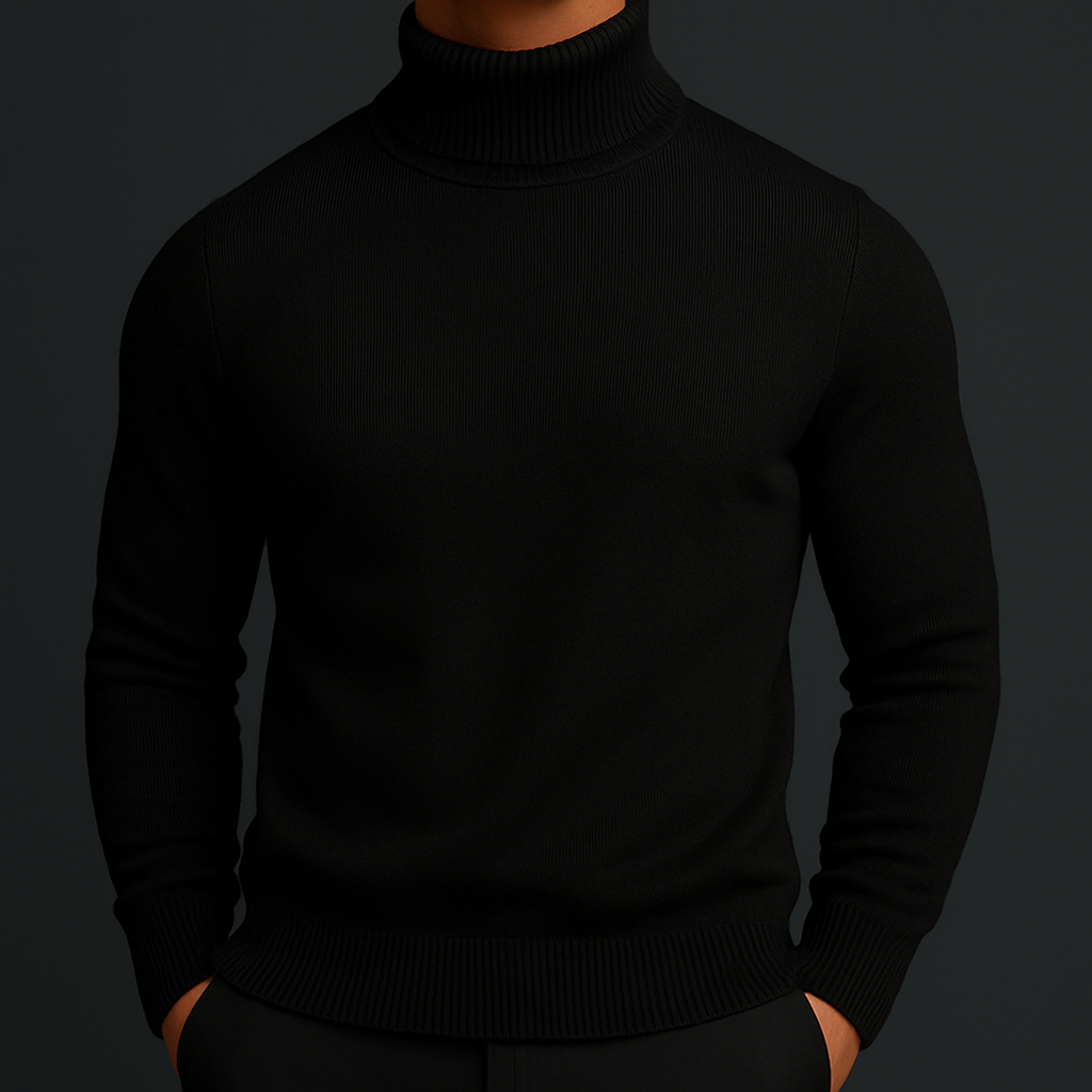 Herren Rollkragenpullover im Feinstrick