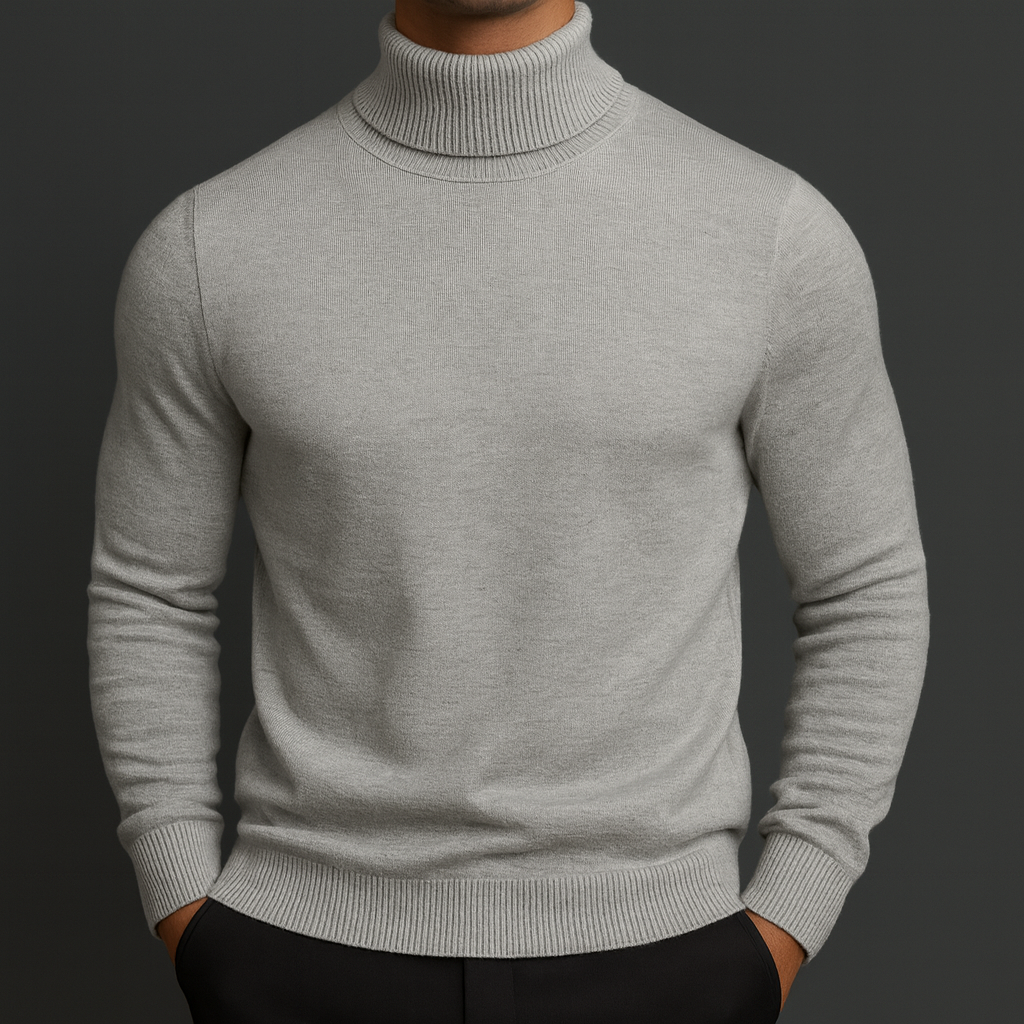 Herren Rollkragenpullover im Feinstrick