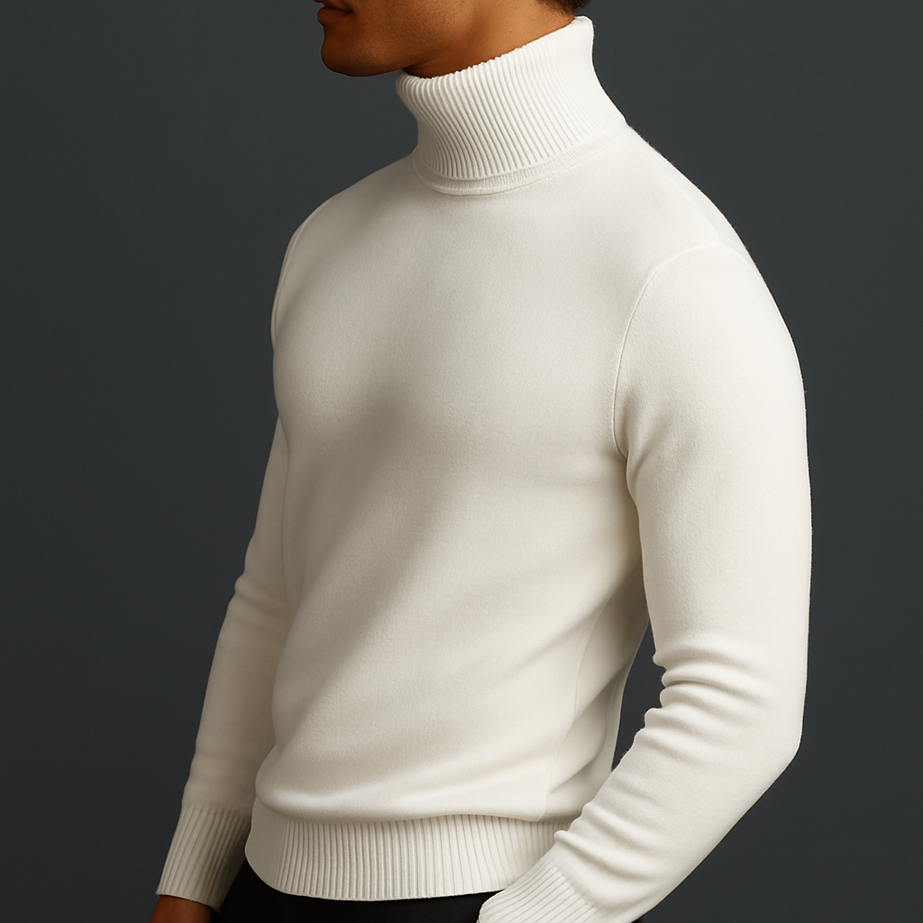 Herren Rollkragenpullover im Feinstrick