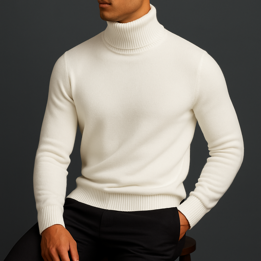 Herren Rollkragenpullover im Feinstrick