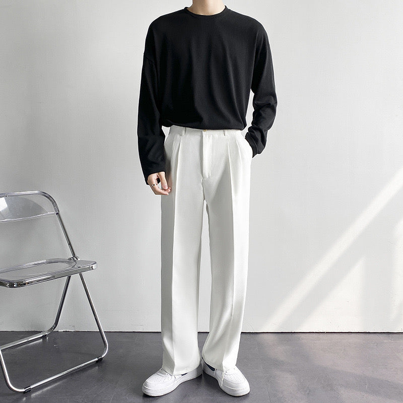 Herren Bundfaltenhose mit geradem Bein