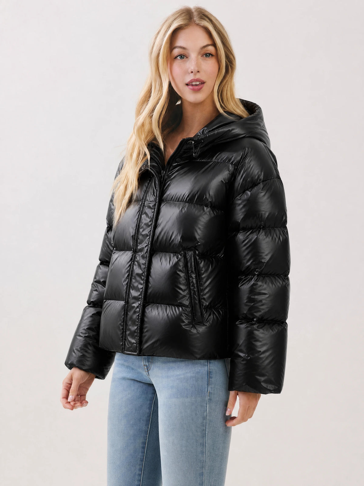 Damen Pufferjacke Leichte Isolierung Slim Fit Modern
