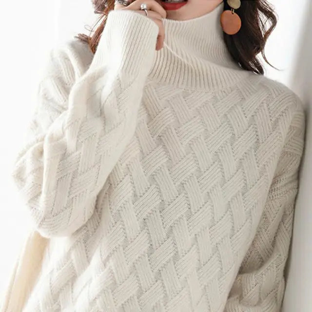 Damen Rollkragenpullover warm und kuschelig