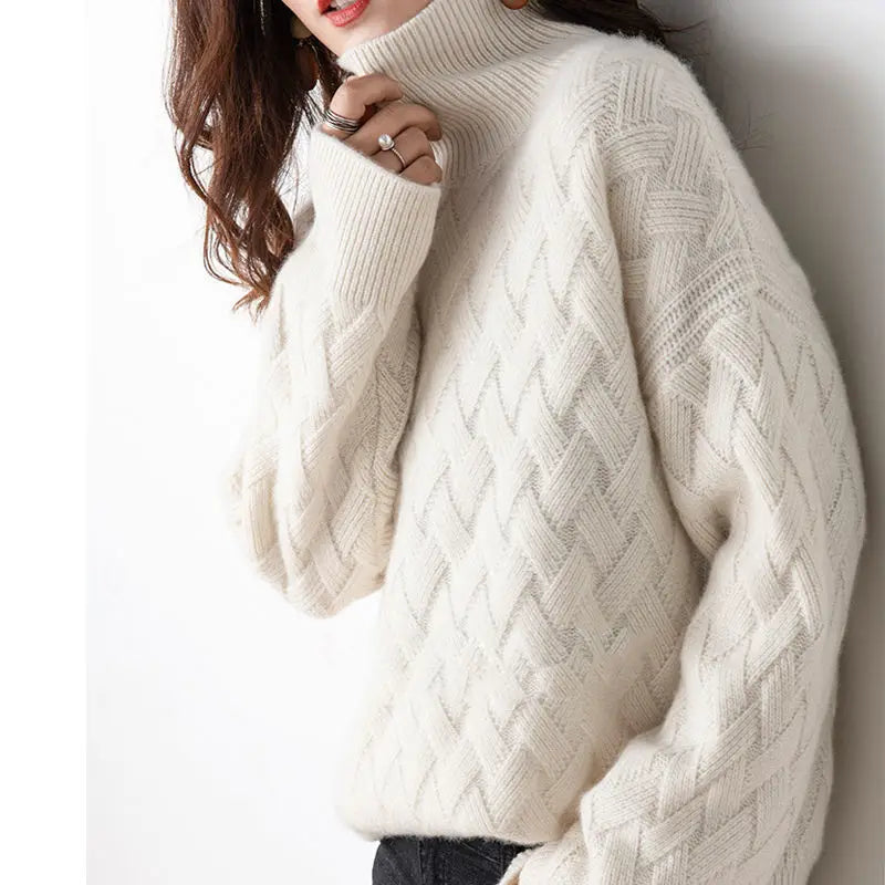 Damen Rollkragenpullover warm und kuschelig
