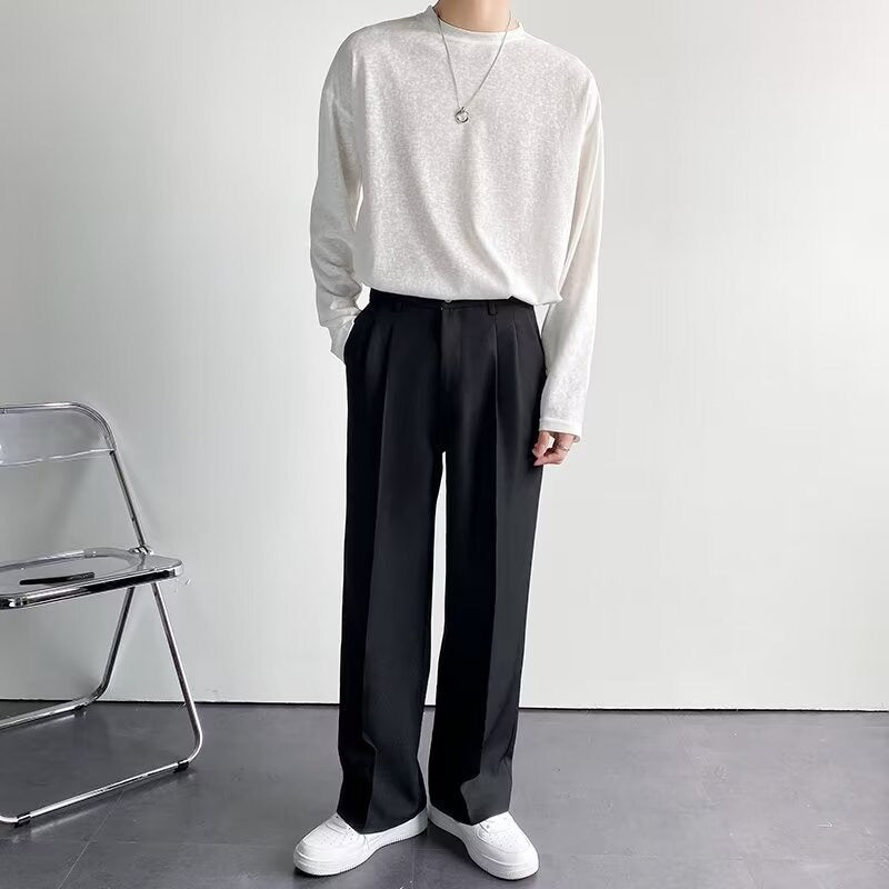Herren Bundfaltenhose mit geradem Bein