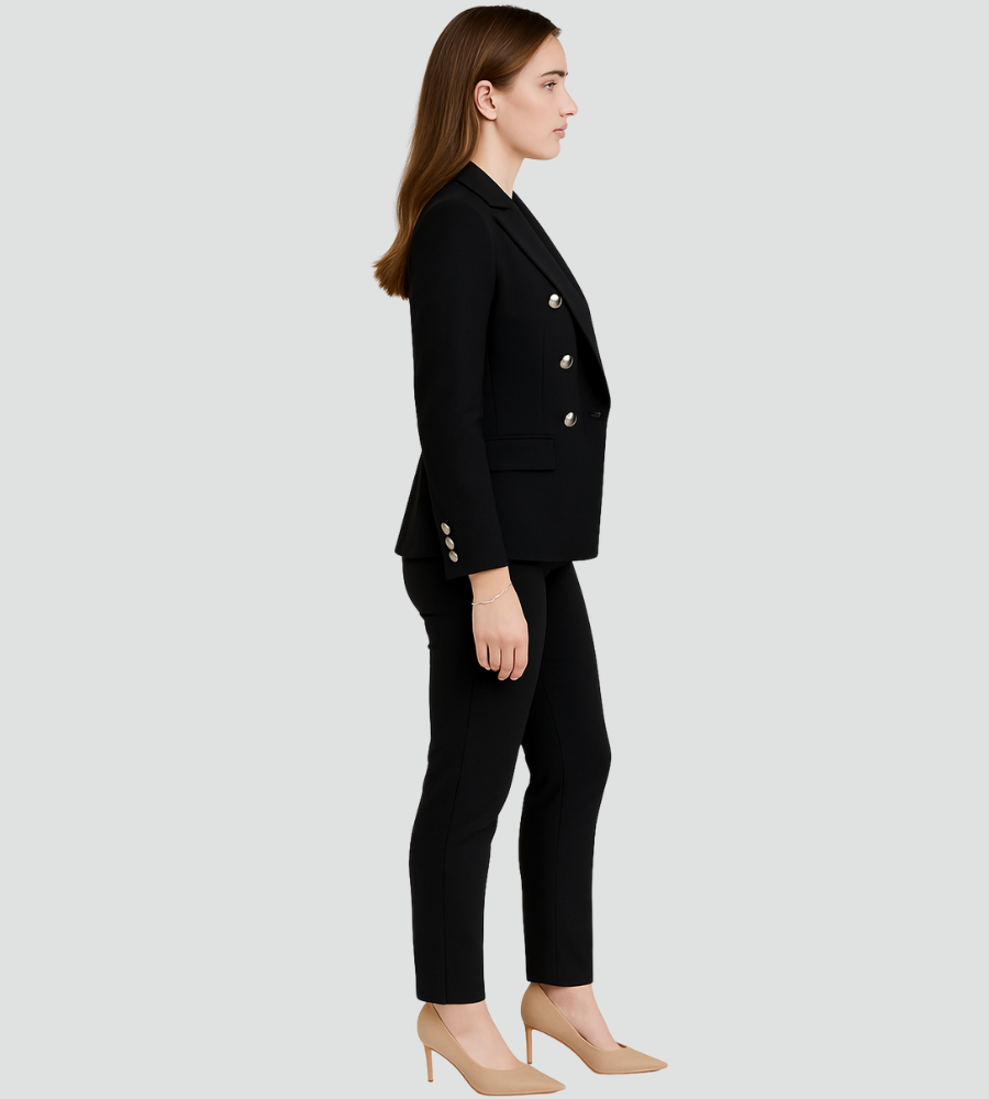 Damen Hosenanzug mit zweireihigem Blazer