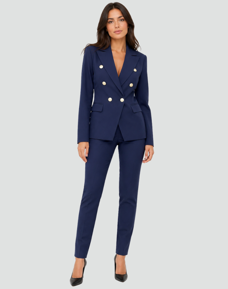 Damen Hosenanzug mit zweireihigem Blazer