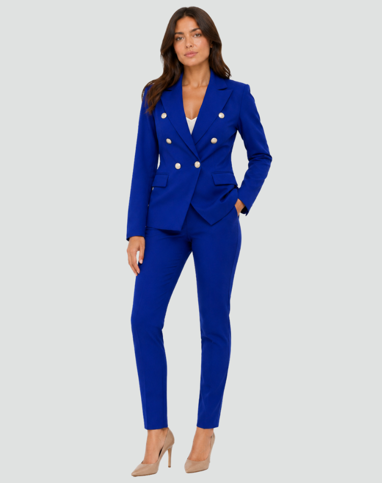 Damen Hosenanzug mit zweireihigem Blazer