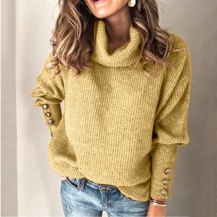 Damen leichter Rollkragenpullover