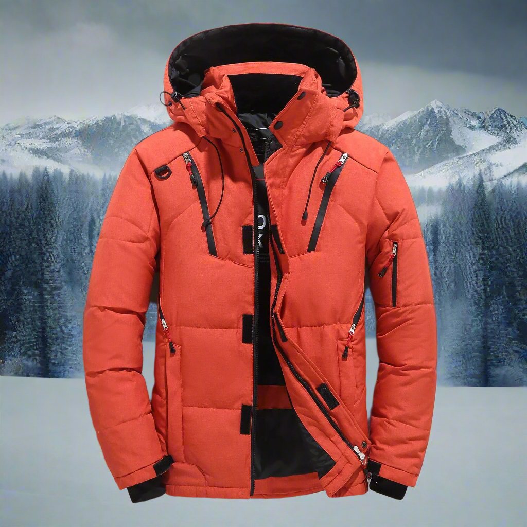 Herren Winterjacke mit Kapuze winddicht und warm
