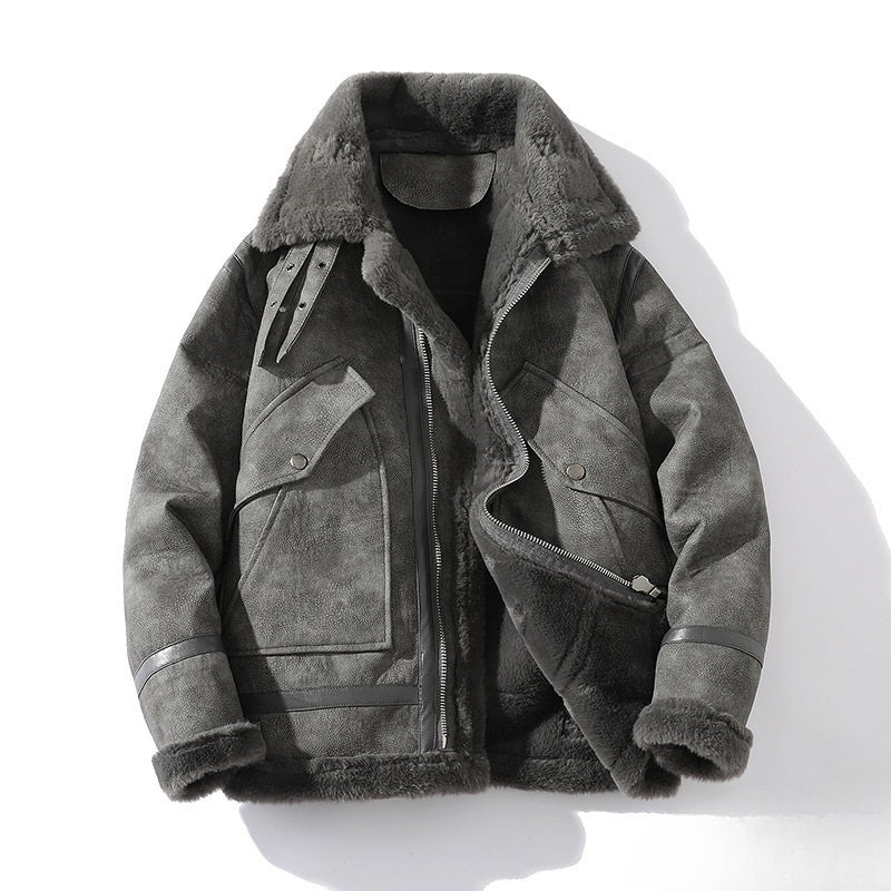 Herren Steppjacke mit Fleecefutter und Reißverschluss