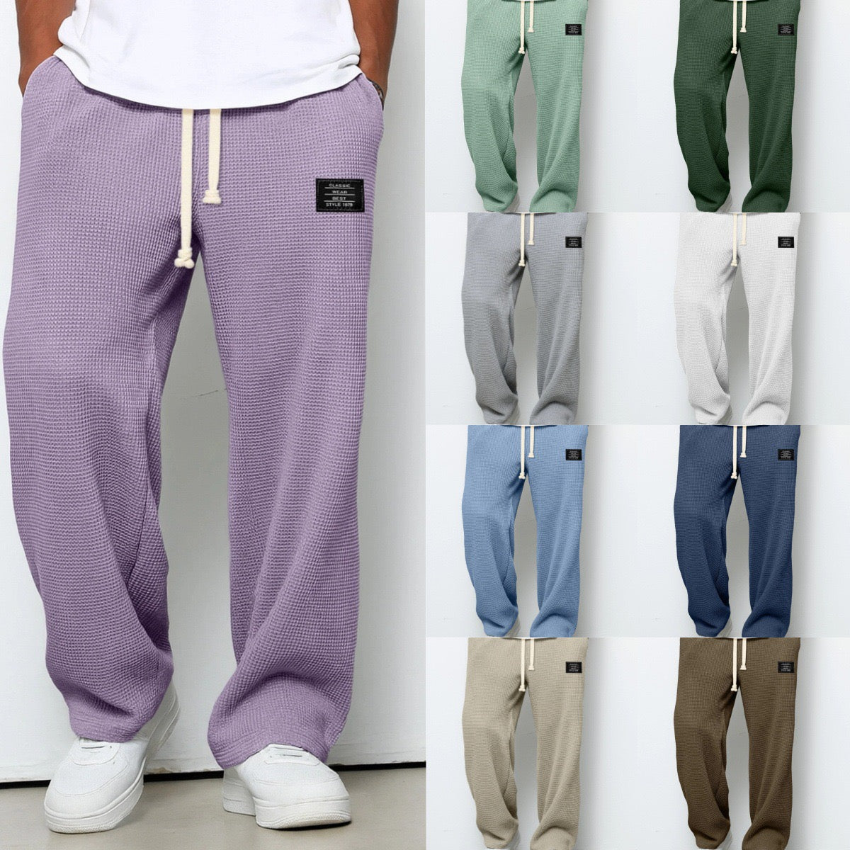 Herren weite Freizeithose mit Kordelzug