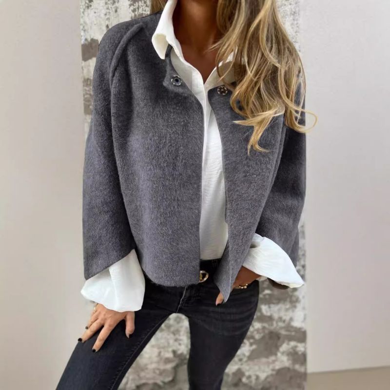 Damen Jacke mit Knopfleiste und weiten Ärmeln