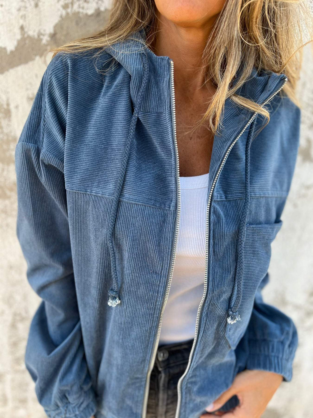 Jacke Damen mit Kapuze vielseitig tragbar