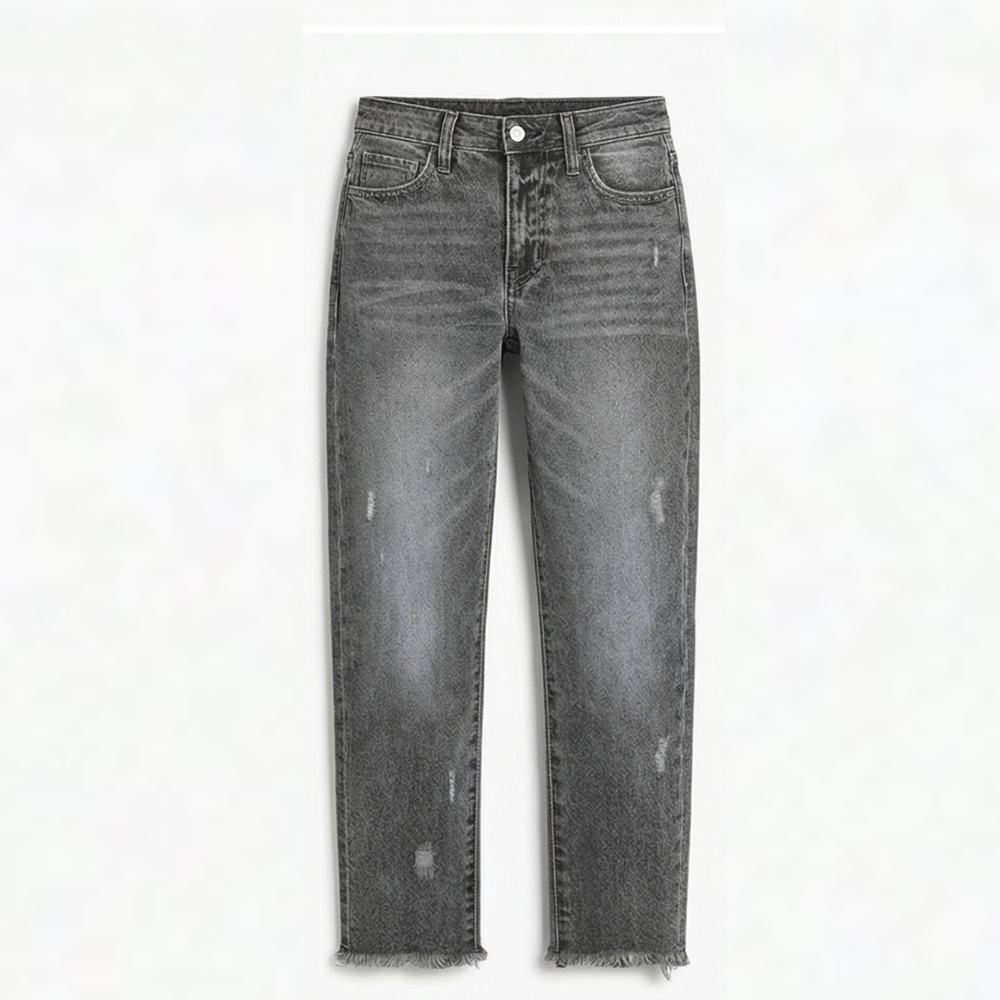 Damen Retro Fransen Jeans