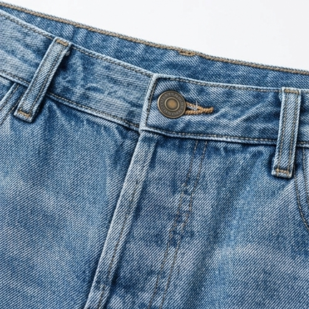 Damen Retro Fransen Jeans