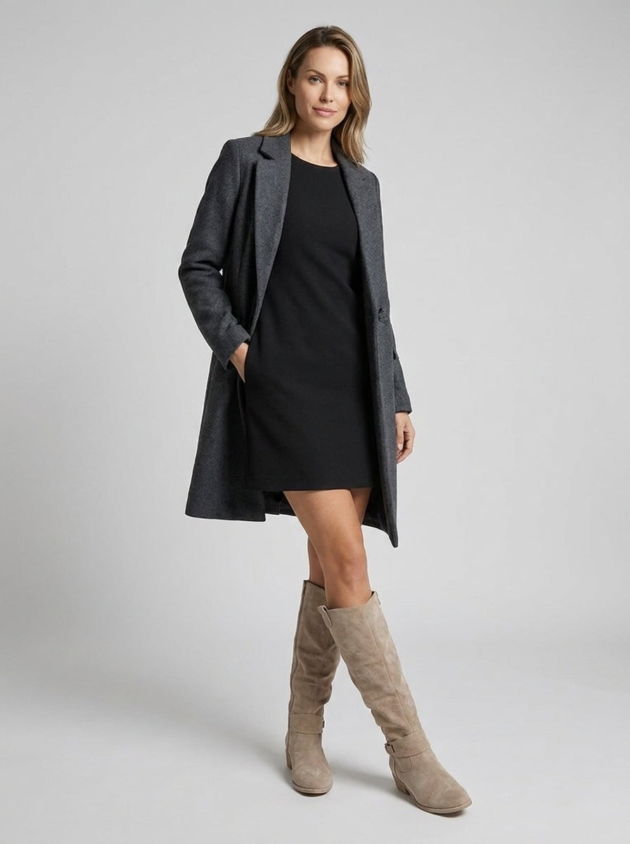 Serenya Damen Kniestiefel aus Veloursleder