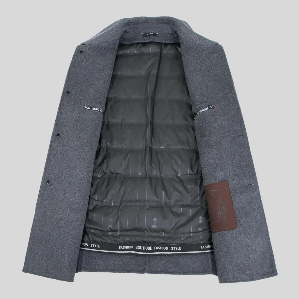 Herren klassischer langer Wollmantel für den Winter