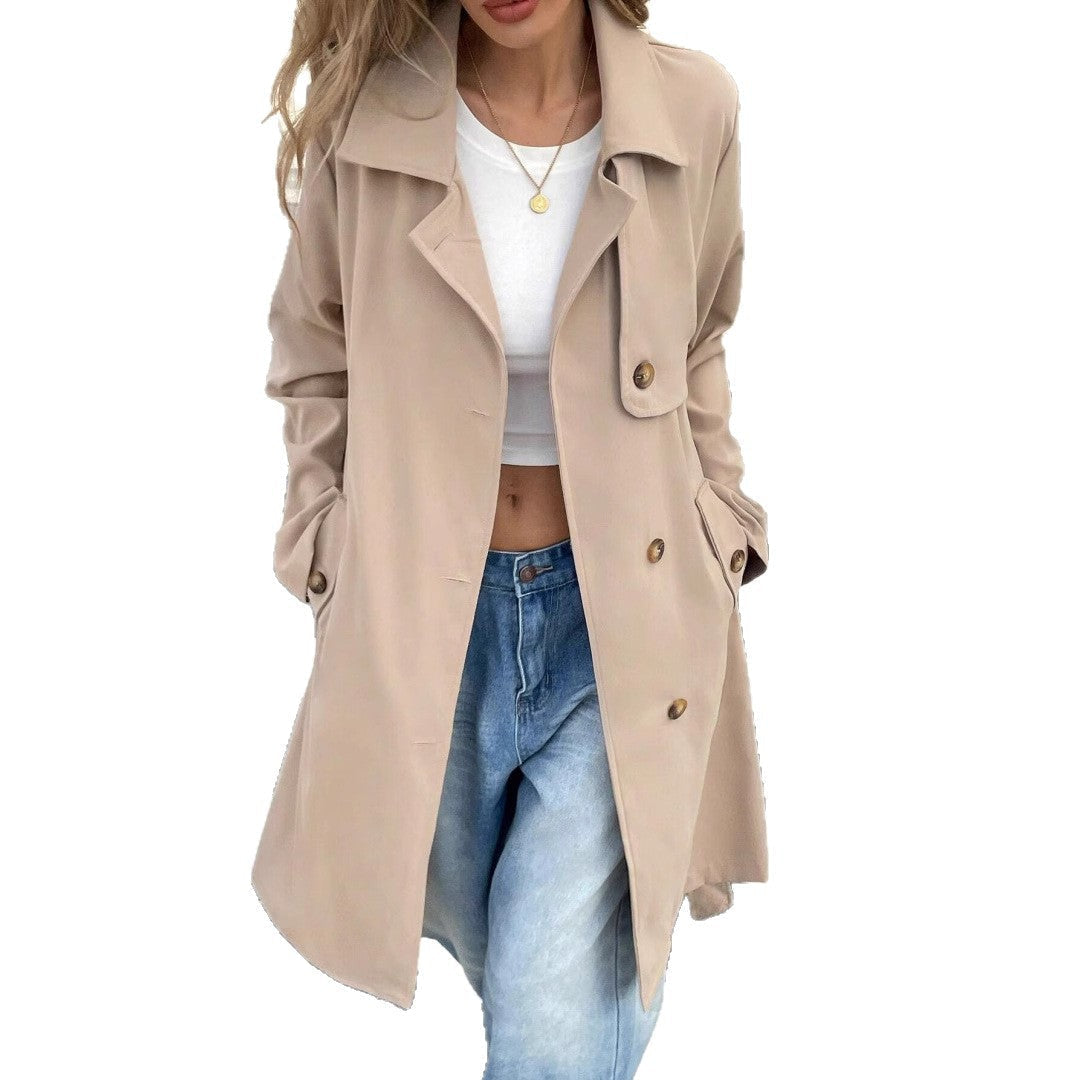 Damen Trenchcoat mit Knopfleiste