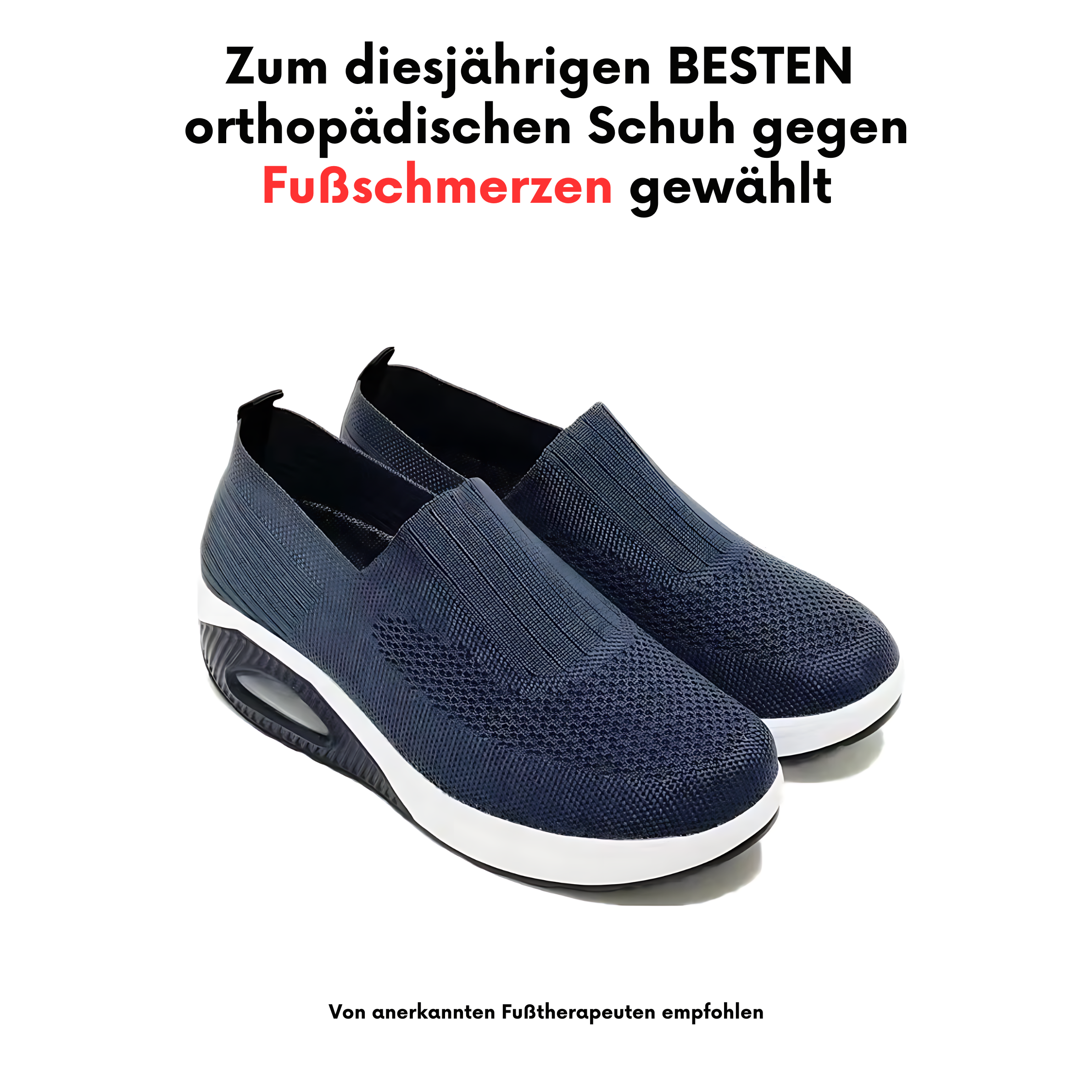 Damen Orthopädische Schuhe mit dämpfender Sohle und elastischem Einstieg