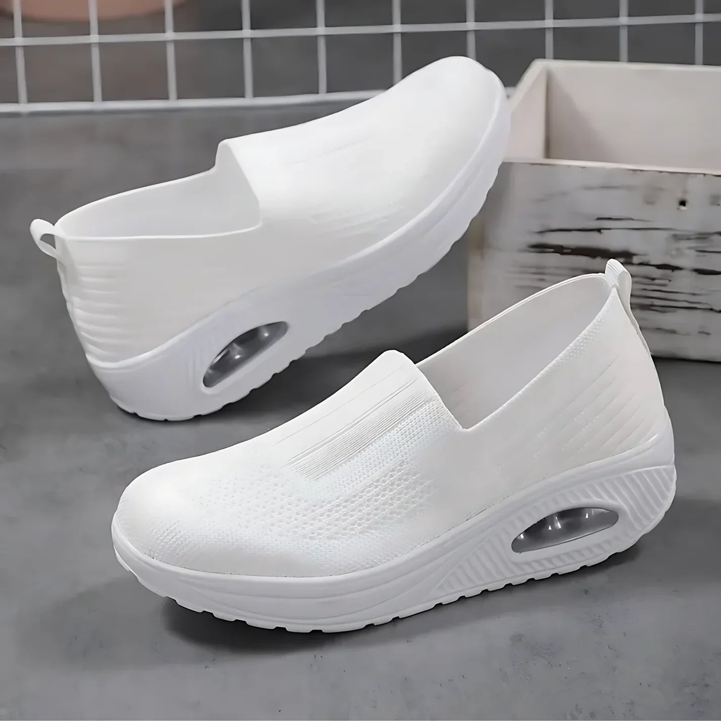 Damen Orthopädische Schuhe mit dämpfender Sohle und elastischem Einstieg