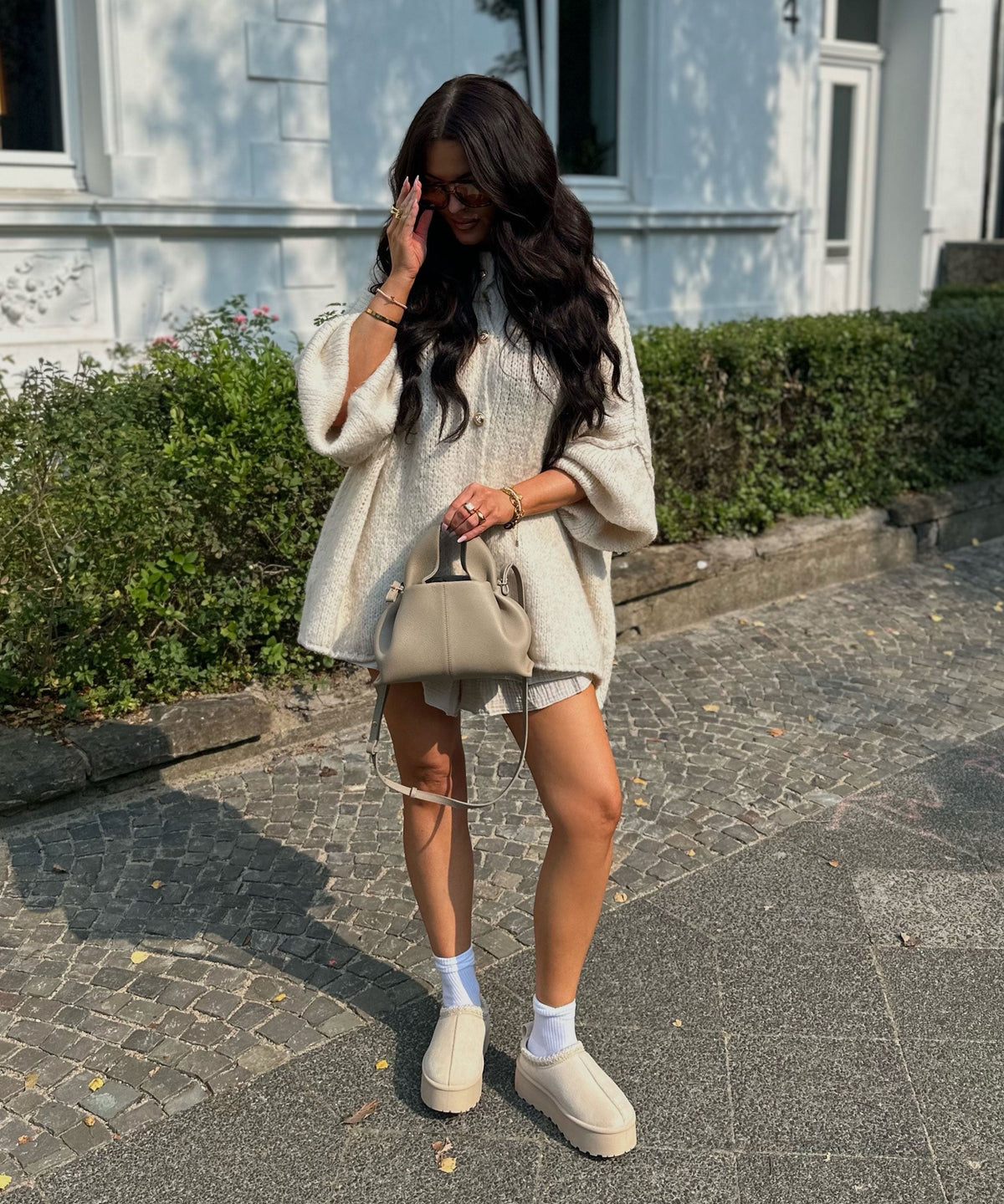 Damen Oversize Cardigan weich und warm für den Winter