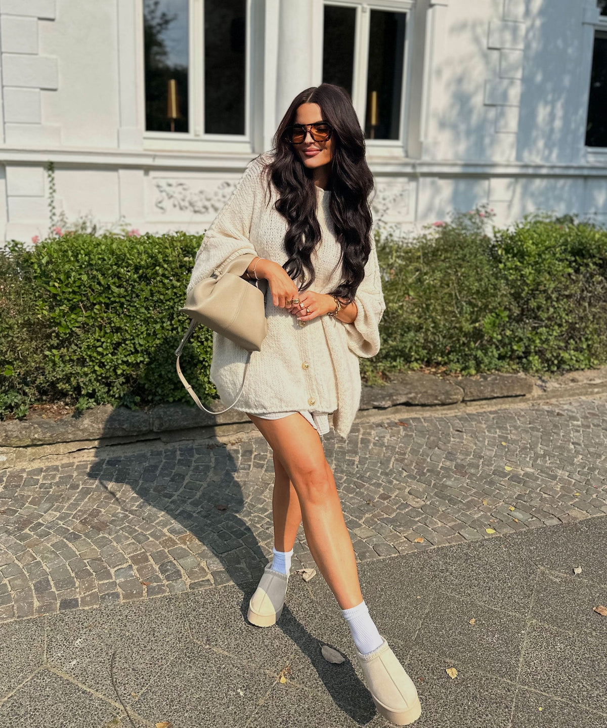 Damen Oversize Cardigan weich und warm für den Winter