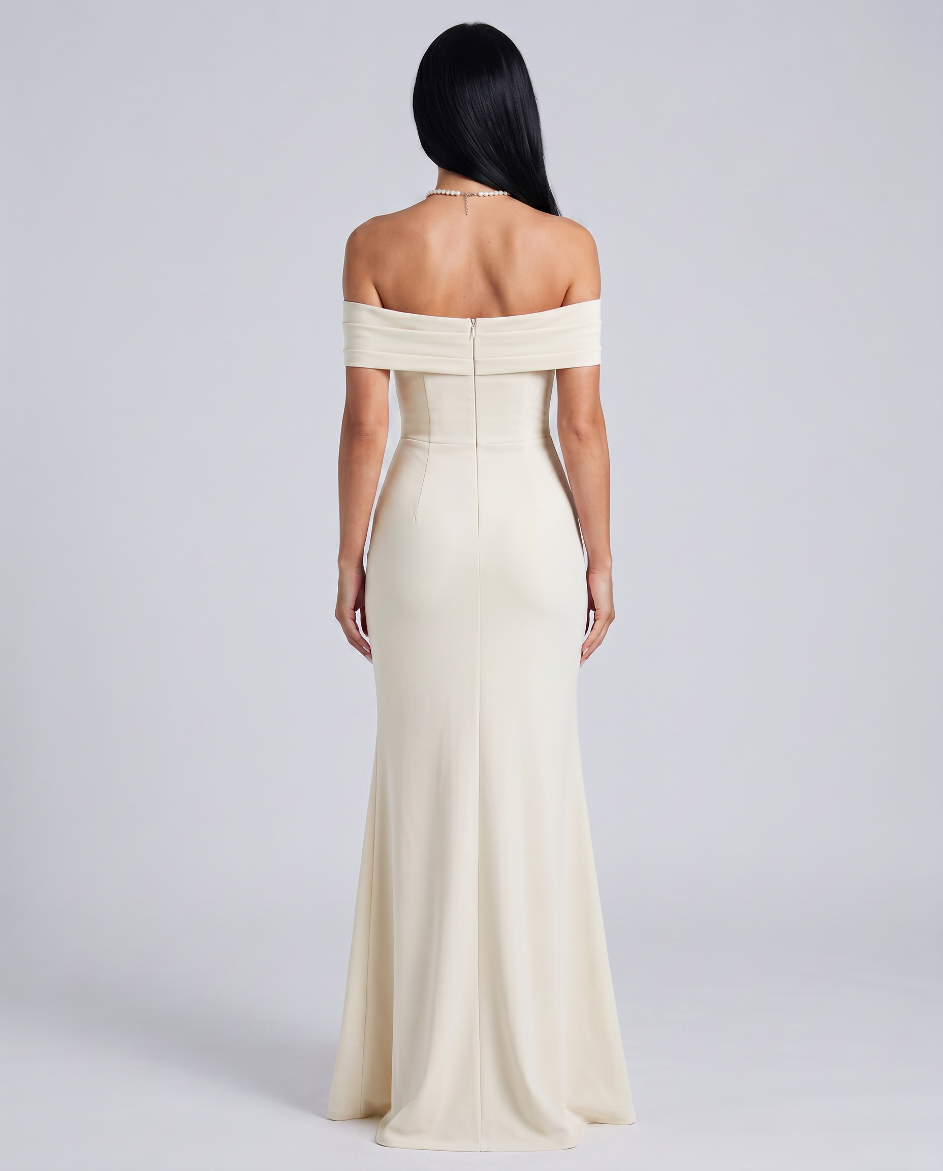 Damen Off Shoulder Maxikleid für elegante Abendmode