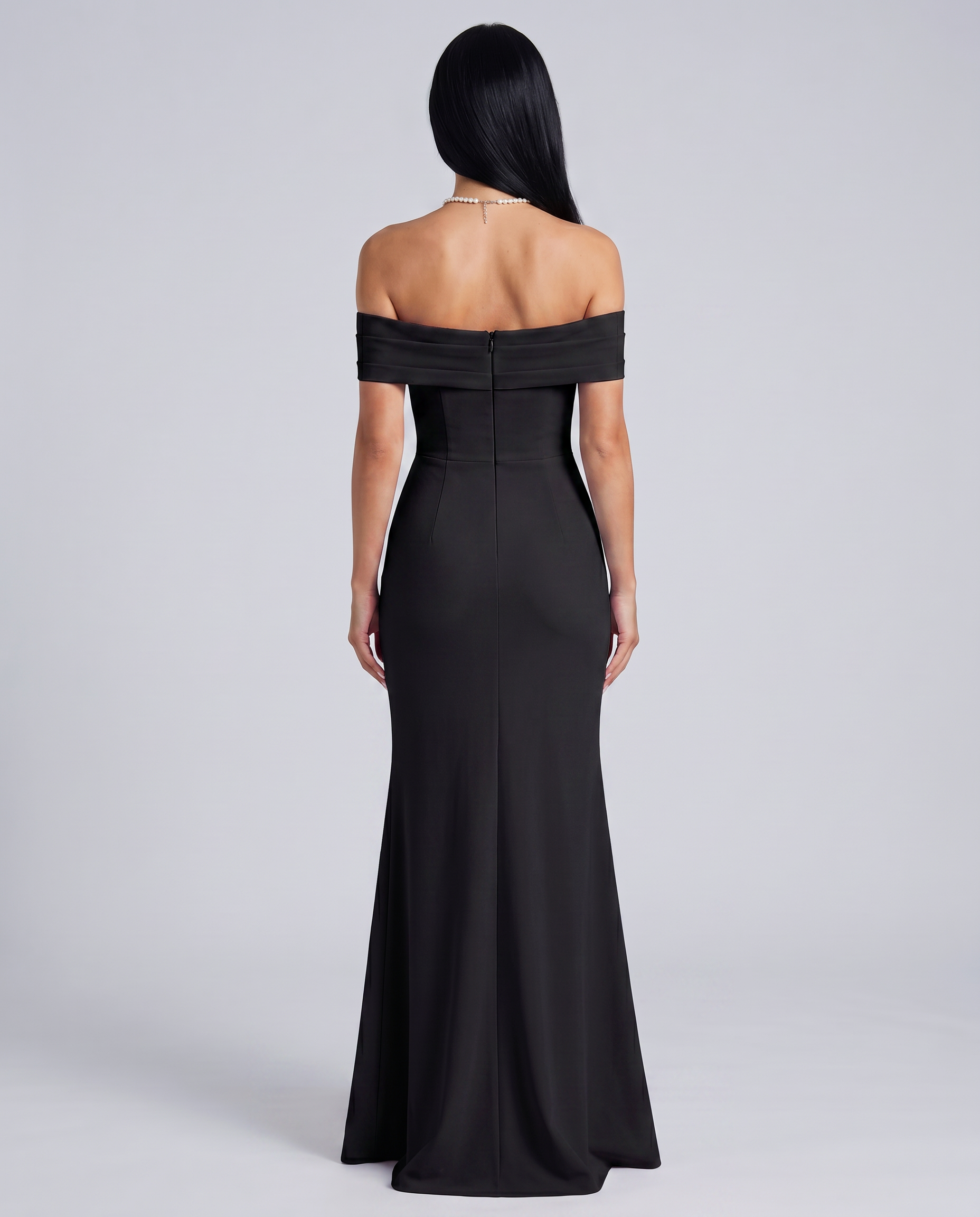 Damen Off Shoulder Maxikleid für elegante Abendmode