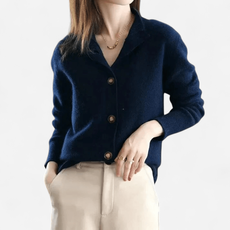 Damen Kaschmir Cardigan weich und klassisch