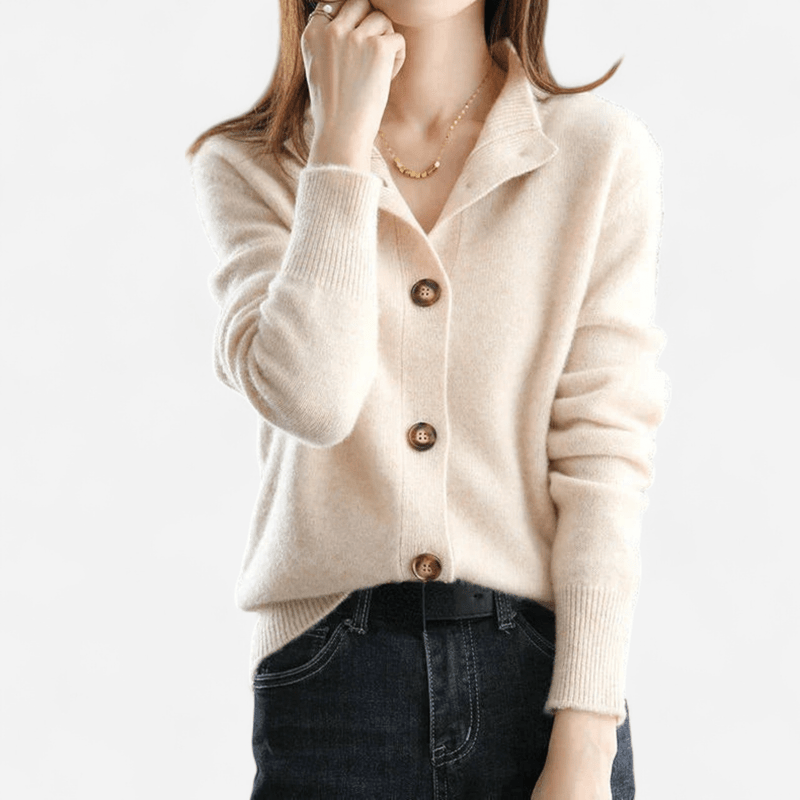 Damen Kaschmir Cardigan weich und klassisch