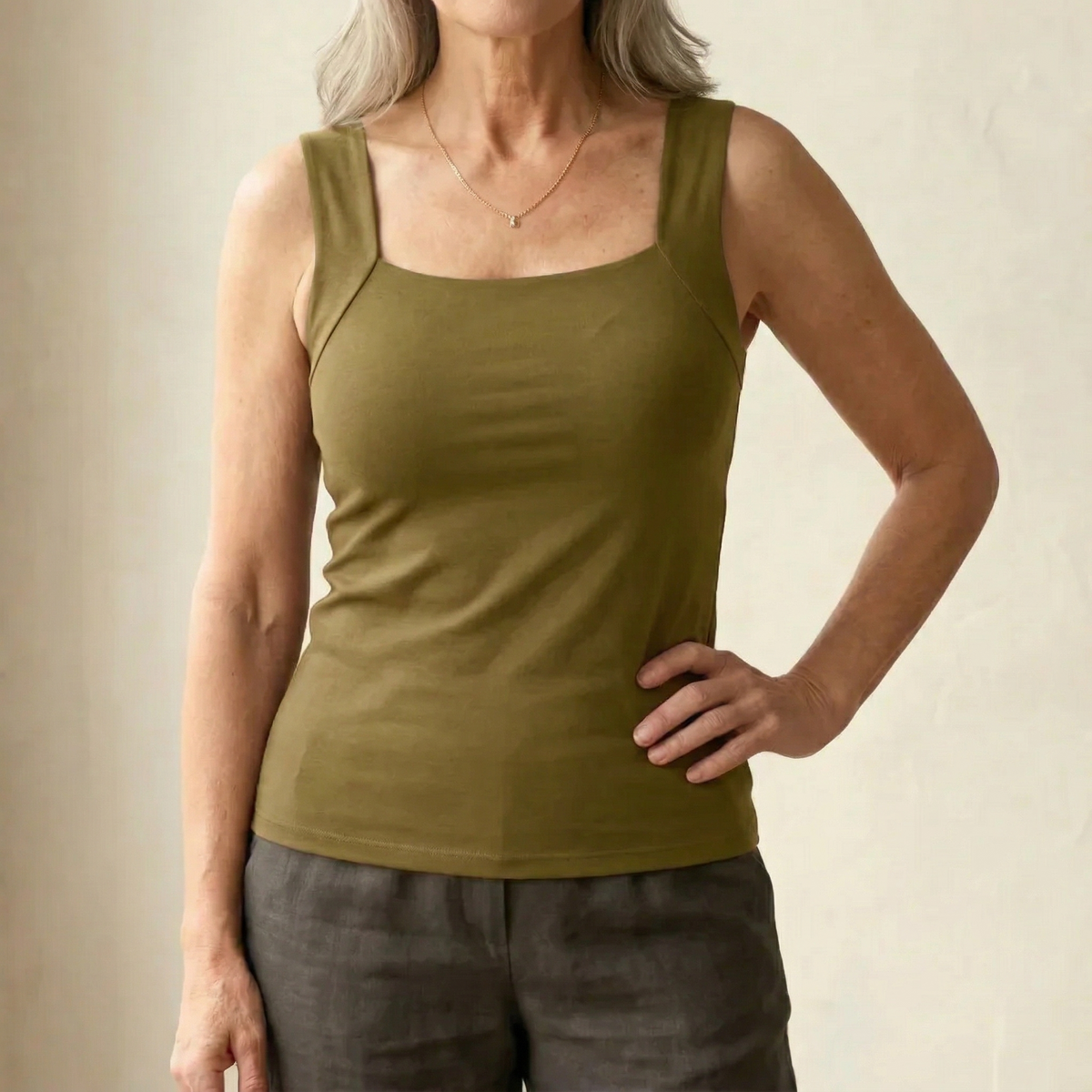 Damen Tanktop mit eingebautem BH