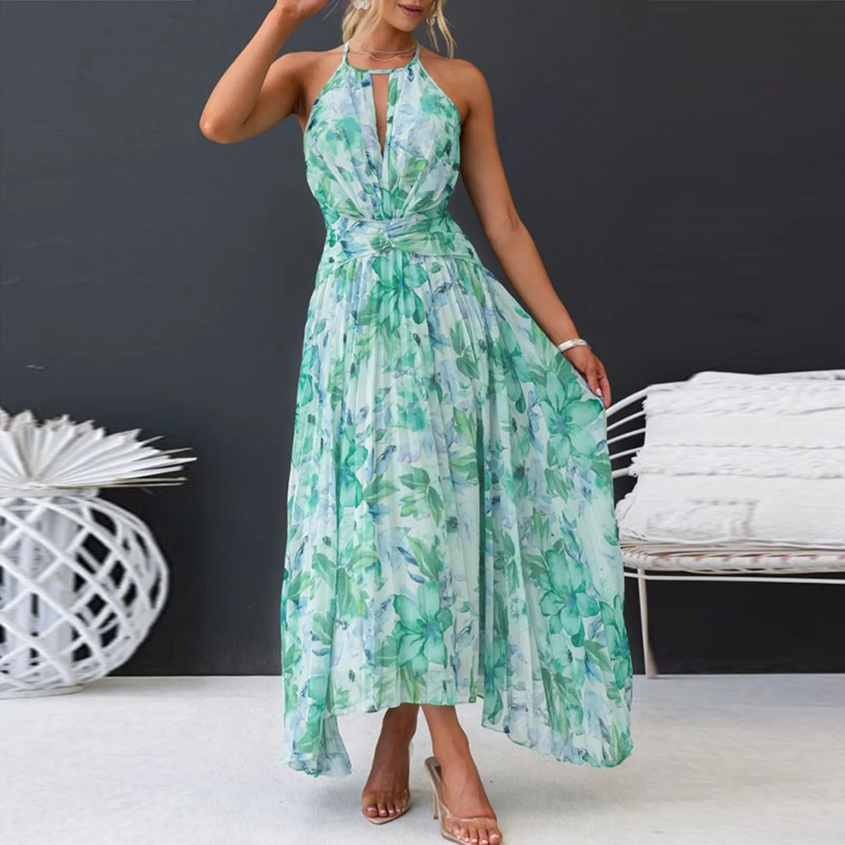 Alesa Damen Maxikleid