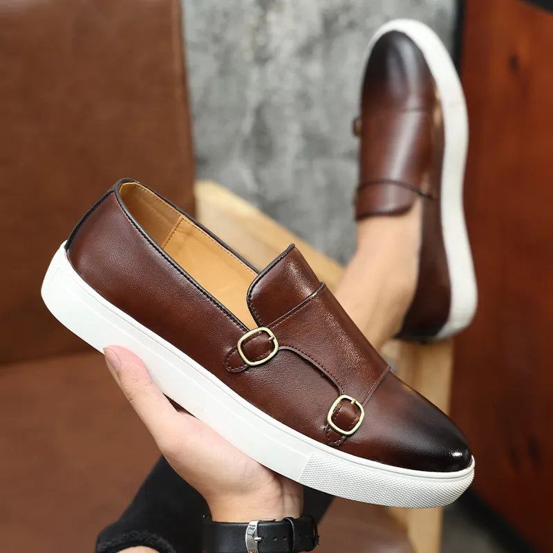Herren Slipper mit Doppelschnalle