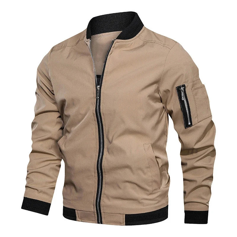 Herren Bomberjacke mit Reißverschluss für den Alltag