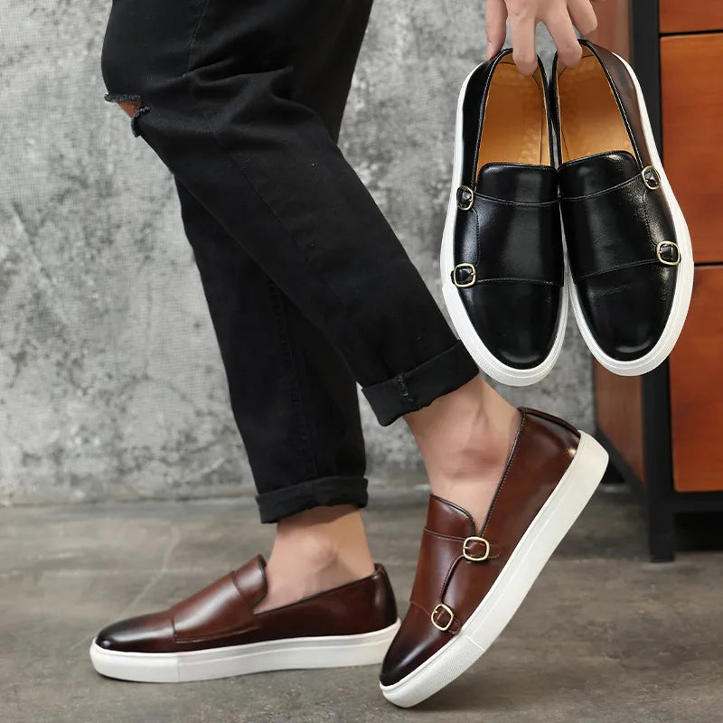 Herren Slipper mit Doppelschnalle